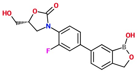 (image for) MC085296 3-[2-Fluoro-4-(1-hydroxy-1,3-dihydro-benzo[c][1,2]oxaborol-6-yl)-phenyl]-5-hydroxymethyl-oxazolidin-2-one